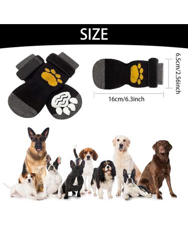 2 Pairs Anti Slip Dog Socks Paws Stop Licking Dog Cat Paw Protectors with Waterproof Rubber Bottom and Adjustable Straps Dog Claw Socks for Puppy Dog Indoor Outdoor Hardwood Floor Walking (M) - Buy Online on SooperMarket.com