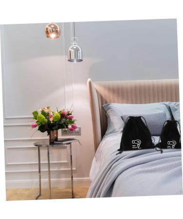 MUSISALY 2pcs Storage Bag Practical Storage Pouch Drawstring Closure Cover Toiletry Organizer Black Velvet - Buy Online on SooperMarket.com