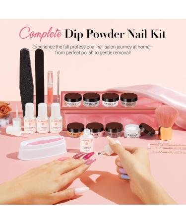 AZUREBEAUTY Dip Powder Nail Kit - 24 Colors Glitter & Electric Nail Drill | Complete Manicure Set with Base Top Coat & Activator - Buy Online on SooperMarket.com