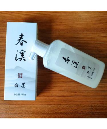 MZ002 Hmayart Chromatic Sumi Liquid Ink for Japanese Brush Calligraphy & Chinese Traditional Artworks 250g (White)