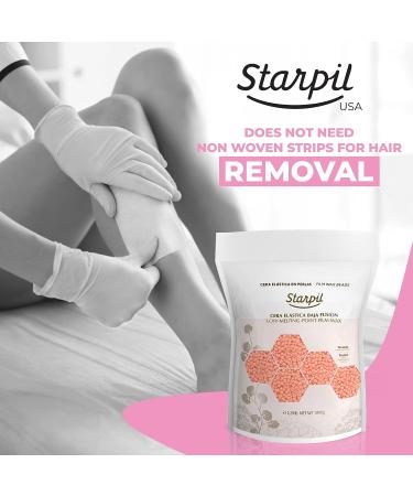 Starpil Wax 1000g Pink Hard Wax Beans - Painless Hair Removal for Face, Bikini, Brazilian - Stripless Wax Beads - Low Temp Polymer Blend - 2.2lb Pack - Buy Online on SooperMarket.com