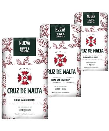 Cruz de Malta Yerba Mate Tradicional 3 kg (1000g x 3) - Mate tea from Argentina - the maturation period is 24 months