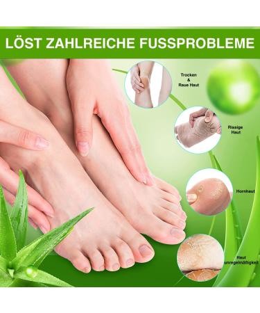 P-Beauty Aloe Vera Foot Mask Socks | 5 Pairs Peeling for Dry Cracked Skin | Moisturizing Foot Care Accessories - Buy Online on SooperMarket.com