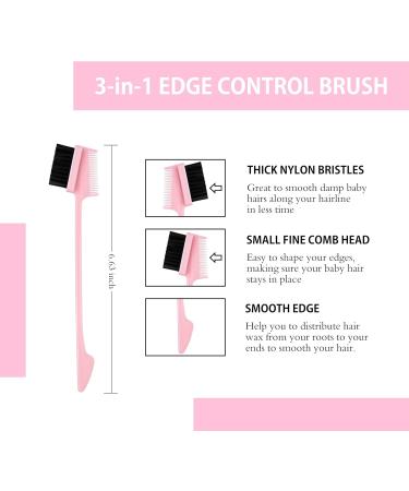 4 Pcs Wig Kit for Lace Front Wigs for Beginners Cosplay Girls Women 113g Edge Control Wax Pomade Styling Gel Satin Edge Laying Scarf 3 In 1 Edge Brush Double Sided Edges Control Brush - Pink - Buy Online on SooperMarket.com