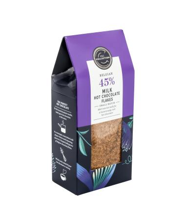 M&S 45% Belgian Milk Hot Chocolate Flakes Silky Smooth & Creamy Small Batch Suitable for Vegetarians 250g