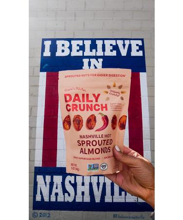 Sprouted Nashville Hot Almonds 5oz (Pack of 2) - Crunchy, Keto-Friendly, Vegan Snack - Buy Online on SooperMarket.com