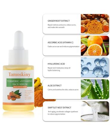 Turmeric & Vitamin C Dark Spot Corrector Serum | Anti-Aging & Moisturizing Formula for All Skin Types - 1oz - Buy Online on SooperMarket.com