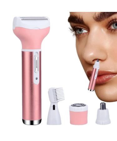 Body shaver electrical women's razor hair clipper-4-in-1 portable women's electrorasier women's razor for armpits legs arms and nose Bexdug