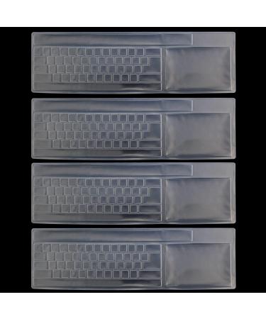 quiodok 4 Pcs Desktop Computer Keyboard Skin Protector Film Cover Clear Silicone Keyboard Cover Universal Keyboard Cover Protector for Standard Size 108 Keys PC Computer(445*130mm) - Buy Online on SooperMarket.com