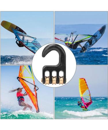 OUKENS 3 Wheel Rigging Pulley Hook - Black Aluminium Alloy Universal Windsurfing Hardware - Buy Online on SooperMarket.com