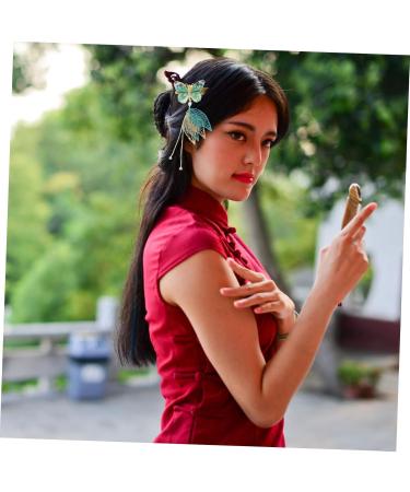 minkissy 3 Pairs Tulle Butterfly Hair Clip Tassel Hair Clips Hanfu Women's Metal Accessories - Buy Online on SooperMarket.com