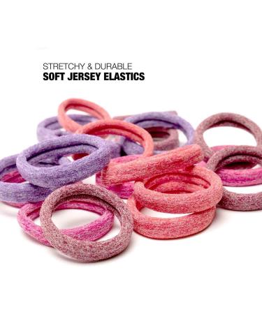 Basic Sense Gym Hair Ties - Unique Soft Jersey Bobbles Strong Hold Seamless Elastics Metal-Free for Active Lifestyles Pink - Buy Online on SooperMarket.com
