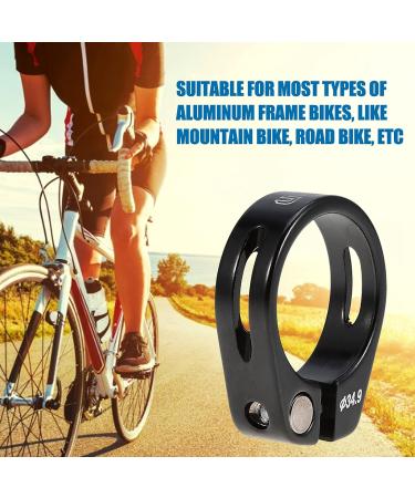 VGEBY1 Bike Seat Post Clamp - 34.9mm Quick Release Aluminum Alloy Tube Clip for 30.4/30.8/31.6mm Seat Post, Black - Buy Online on SooperMarket.com