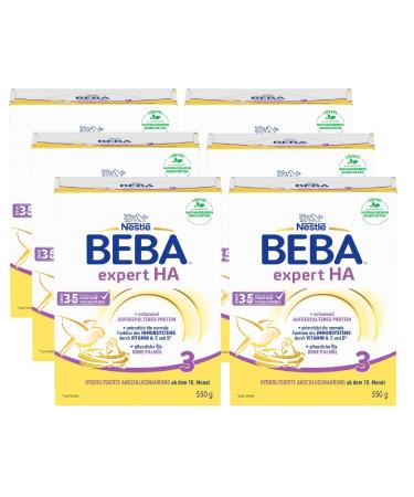 Nestl BEBA expert HA 3 Hydrolysed follow-on formula from 10 months pack of 6 (6 x 550g) 550 g (pack of 6)