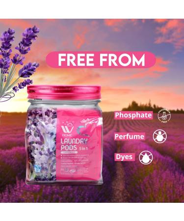 Shop WBM 5-in-1 Laundry Detergent Pods - Lavender Fabric Softener Stain Lifter 32 Count - International Shipping Available - Buy Online on SooperMarket.com