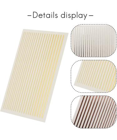 Mengmen Gold 3D Nail Sticker Stripe Lines Adhesive Striping Tape Nail Art Gold Silver 3Pc Nail - Buy Online on SooperMarket.com