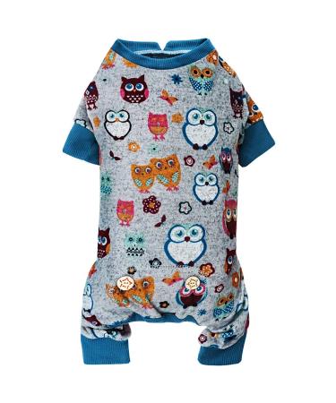 kyeese Dogs Pajamas for Medium Dogs Owl Soft Material Lightweight Dog Pajamas Onesie Dog Apparel X-Large (Pack of 1) Owl