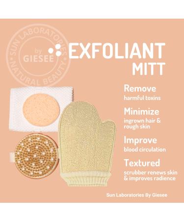 Loofah Sponge Scrubber/Shower Loofah/Loofah Mitt with Terry Cloth Backing  Bungie Collar & Thumb - Buy Online on SooperMarket.com