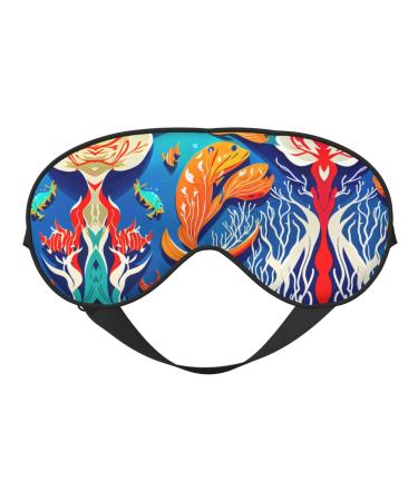 Colorful Tropical Sea Fish Soft Sleep Eye Mask Female Breathable Eye Patch Perfect for Travel and Relaxation