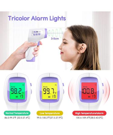 KKmier No Touch Forehead Thermometer for Adults and Kids - 2 in 1 Infrared Digital with Fever Alarm - 2s Instant Reading - 99 Memory Sets - Buy Online on SooperMarket.com
