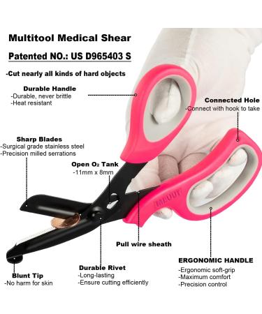 MEUUT 2 Pack Medical Scissors Trauma Shears - 8 inch Heavy Duty Surgical Grade EMT Scissors for EMT Workers, Doctors, Nurses - Pink+Purple - Patented Bandage Scissors - Buy Online on SooperMarket.com