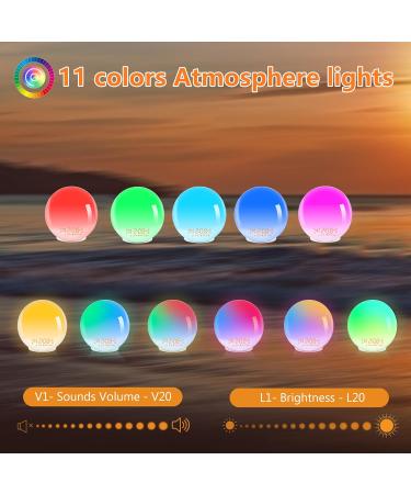 Baozily Light Alarm Clock Sunrise Sunset Simulation Double Alarms Snooze FM Radio & 11 Color Options Wake Up Naturally! - Buy Online on SooperMarket.com