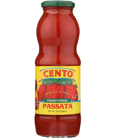 CENTO FOODS Crushed Passata Tomatoes, 24 OZ, 1.5 Pound (Pack of 2)
