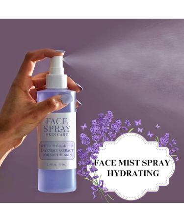 Lavender Hydrating Face Mist Facial Spray with Lavender & Chrysanthemum Lavender Face Toner for Dry Skin Makeup Setting Spray for Face Soothing Face Spray Nourishing Dry Skin & Relieve Acne 100ml - Buy Online on SooperMarket.com