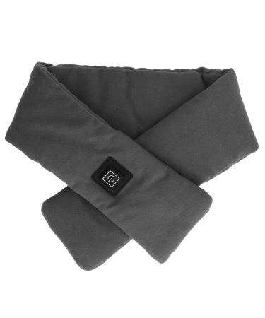 Zlxhdl heating scarf electrically heated scarf skin -friendly 3 levels of temperature setting washable heating scarf for adults children older people (gray)