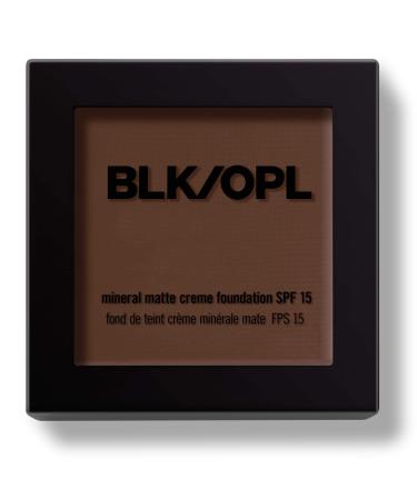 BLK/OPL Mineral Matte Cr me Powder Foundation SPF 15 Ebony Brown enriched with aloe and Vitamins C & E cruelty-free