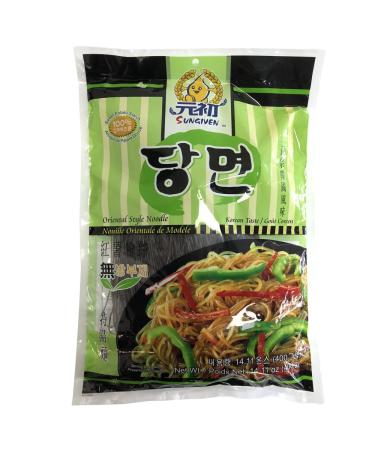 SUNGIVEN Sweet Potato Glass Noodles, Korean Vermicelli Pasta, Fat-free and Gluten-free, 100% Sweet Potato Starch, No Additive, No Alum inside, Holiday Gifts 14.11 Ounce 14.11 Ounce (Pack of 1)