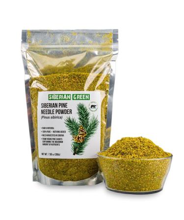 Siberian Green Pine Needle Tea Loose Powder 200g (7.05oz) Wild Harvested Pinus Sibirica White Pine Family from Altai