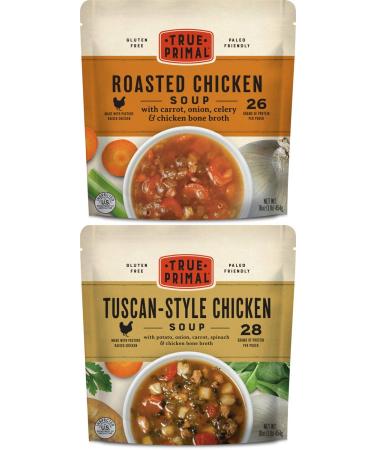 True Primal Roasted/Tuscan Chicken Variety 8-pack Ready to eat Gluten free Paleo Pastured chicken Whole30 Keto Bone broth