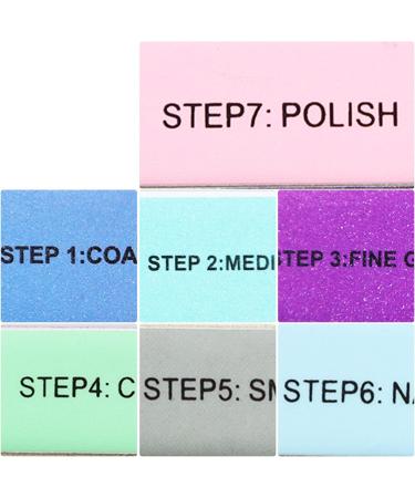 2Pcs Nail Buffer 7-Sided Nail Buffer Blocks Professional Nail Files Manicure Sanding File for Natural Nails Acrylic Nail Polishing Nails - Buy Online on SooperMarket.com