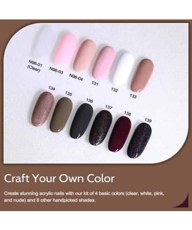 Shop Lavender Violets 12 Skin Tone Acrylic Powder & Liquid Set | DIY Nail Kit with Brush & Forms - International Shipping - Buy Online on SooperMarket.com