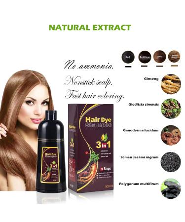 Buy 3 in 1 Hair Dye Shampoo - Instant Herbal Chestnut Brown Color for Men & Women - Hair Dye Shampoo & Conditioner - Buy Online on SooperMarket.com
