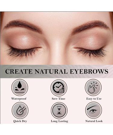 24pc Eyebrow Stamp Stencil Kit for Long-lasting Brow Defining - Light Brown - Buy Online on SooperMarket.com