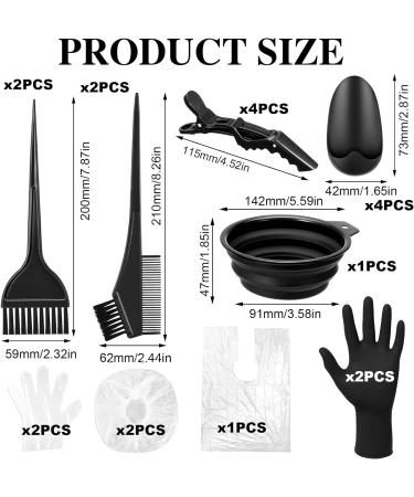 Zuimei 20 Pcs Hair Dye Tools Kit - Hair Colouring Beauty Salon DIY Set with Bowl, Brush, Gloves & Clips - Buy Online on SooperMarket.com