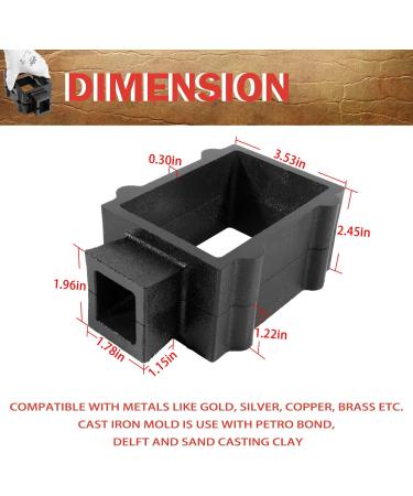 2-Part Cast Iron Flask Mold Frame for Jewelry and Metal Casting - Buy Online on SooperMarket.com