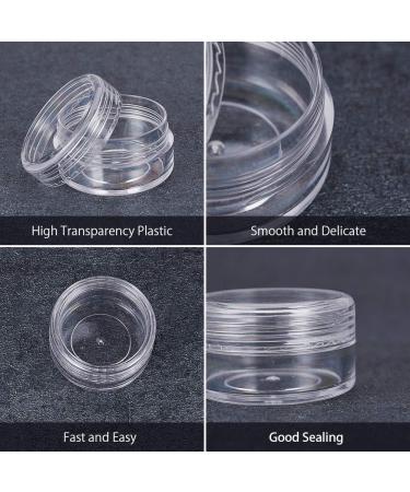 BENECREAT 30 Pack 15ml Round Clear Plastic Bead Jars with Screw Caps - Ideal for Beads Nail Art Glitter Makeup and Travel Cream - International Shipping Available - Buy Online on SooperMarket.com