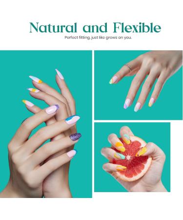 500Pcs Clear Short Ballerina False Nails Tips | Nail Glues for Acrylic & Dip Powder Nails | DIY Home Nail Art - Beetles - Buy Online on SooperMarket.com