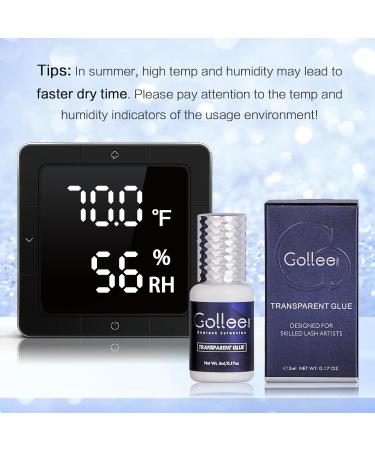 Transparent Eyelash Extension Glue - Fast Drying Clear Adhesive (0.17fl.oz / 5ml) for Professional Eyelash Extensions - 6 Week Retention - Buy Online on SooperMarket.com