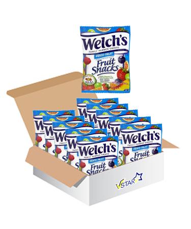 Welch's Fruit Snacks Mixed Real Fruit Pouches - Pack of 25g Pouches (40 x Packs)