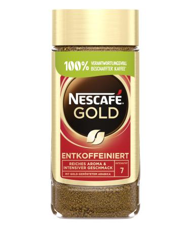 Nescaf gold decaffeinated soluble bean coffee instant coffee from exquisite coffee beans full-bodied & aromatic caffeine-free 1-pack (1 x 200g) 1 piece (1 Pack)