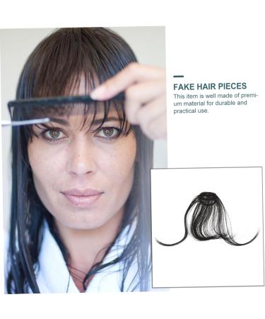 Didiseaon Piece Hair Clips for Women Hat Wigs for Women Braided Hair Clips Dark Brown Hair Extensions Hair Extensions Real Human Hair Clip on Fringe Hair Toppers for Women Xuchang Miss Bangs medium Black - Buy Online on SooperMarket.com