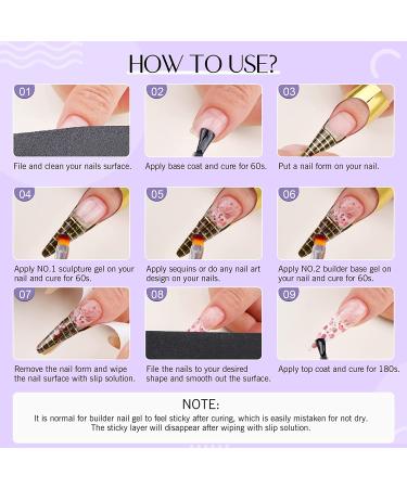 Saviland Builder Nail Gel Kit - Clear Sculpture & Builder Base Gel Extension Set with Nail Art Brush - 60g - Buy Online on SooperMarket.com