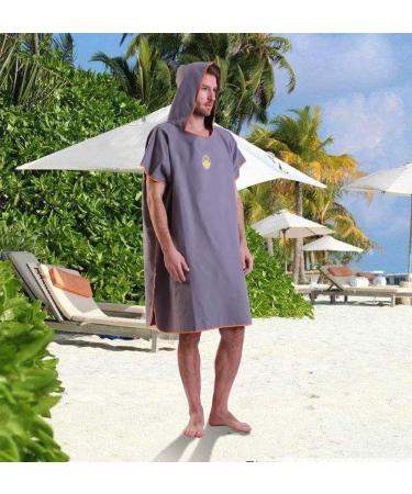 Megawodar Microfiber Poncho Towel - Adult Surf Beach Wetsuit Changing Robe - Gray - Buy Online on SooperMarket.com