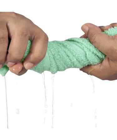 Premium 100% Cotton Washcloth Set - Aqua Mint (12 Pack) | Highly Absorbent Facial Fingertip Towels for Bathroom by SIMPLY LOFTY - Buy Online on SooperMarket.com
