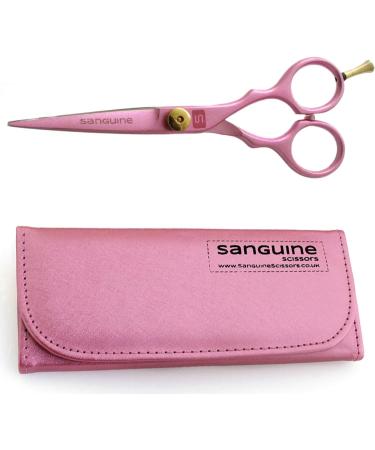 Professional Pink Hair Scissors Hairdressing Scissors for All Hair Cutting 5.5 inch (14 cm) - Pink Presentation Case - Buy Online on SooperMarket.com