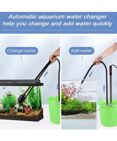 AQQA Electric Aquarium Gravel Cleaner 6-in-1 | 320GPH 20W Automatic Fish Tank Cleaning Tool | Suitable for Water Changes, Sand Washing, and Water Filtration - Buy Online on SooperMarket.com